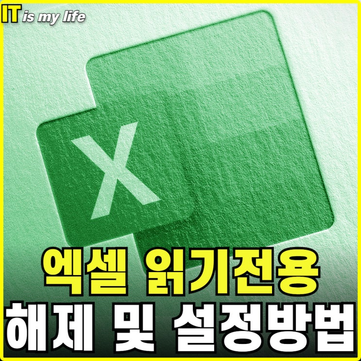 엑셀 읽기전용 해제 방법과 설정하는 법까지 함께 알아보기