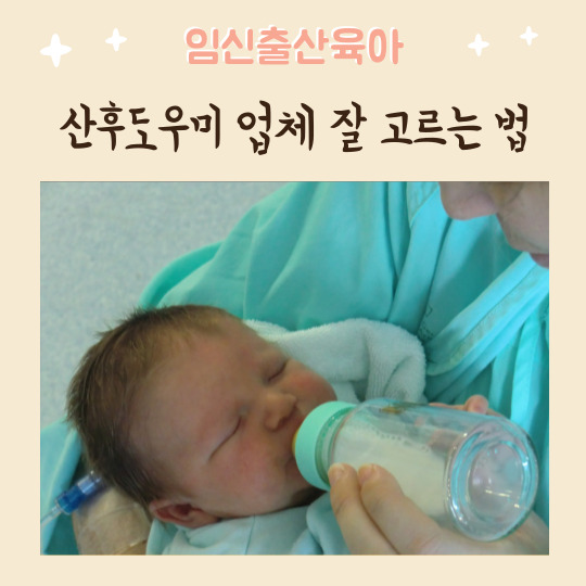 산후도우미 업체 잘 고르는 법