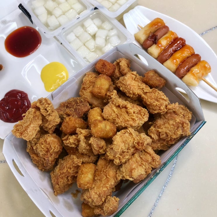  송도 치킨 맛집 비비큐 BBQ 황금올리브 오감볼 소떡소떡