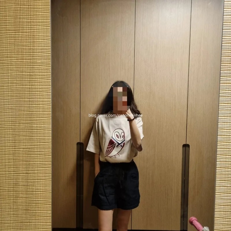 코오롱몰 럭키슈에뜨 첫구매 이벤트 부엉이 반팔 티셔츠 구매후기