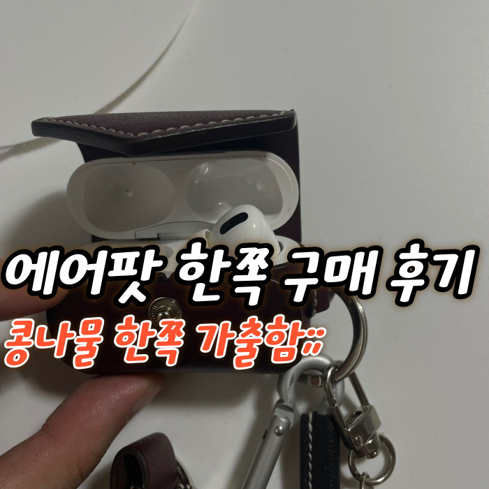  에어팟 프로 한쪽 구매 후기 / 내돈내산 / 페어링