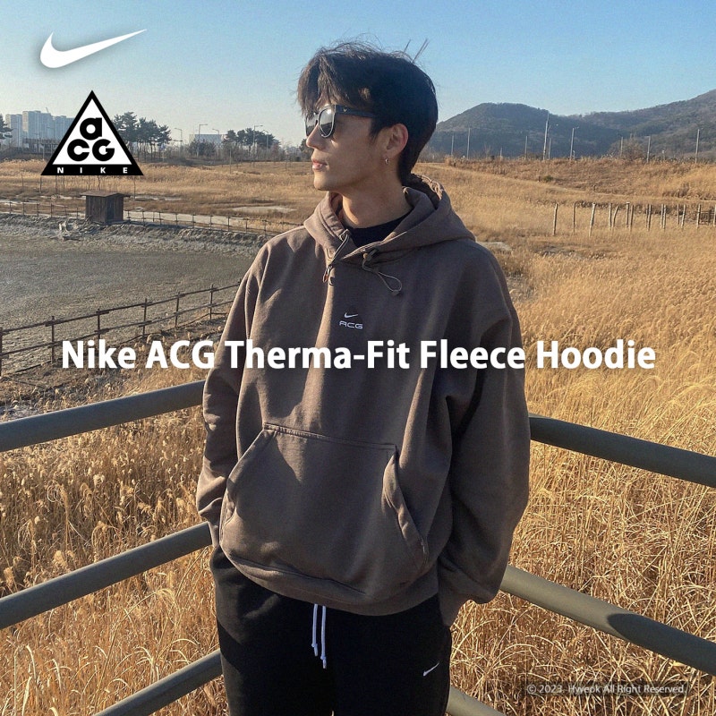 나이키 후드티 ACG 써마핏 플리스 후디 올리브그레이 리뷰
