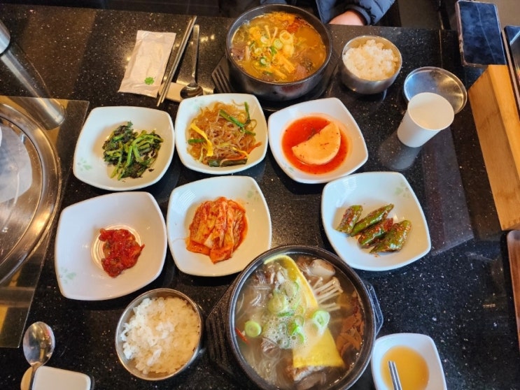  88cc 맛집 용인 동백 88한우촌 고기 가득 갈비탕 선지해장국 먹은 후기