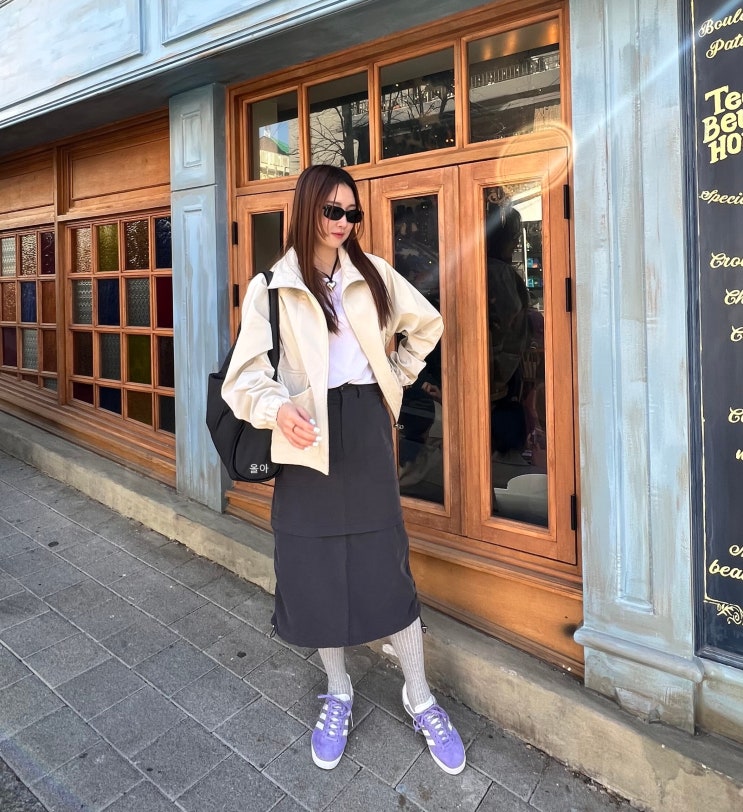  민더리 여성 가죽자켓 #OOTD , 글로시 집업 레더점퍼 아이보리     (15도~24도 옷차림 완벽커버)
