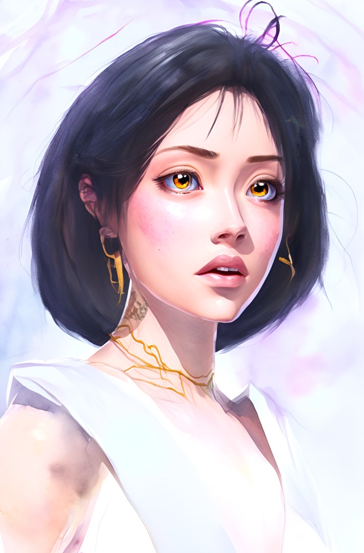  AI 그림)  '엘리스 벨라' 사진으로 그림을 생성했다.