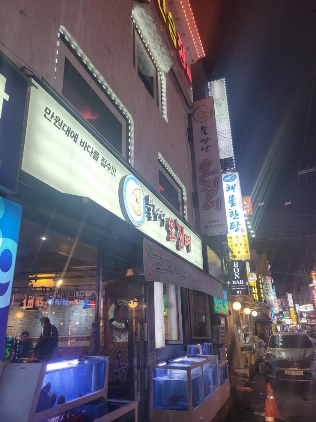  금정 횟집 물만난 오징어 저녁 방문 봄도다리 회 후기
