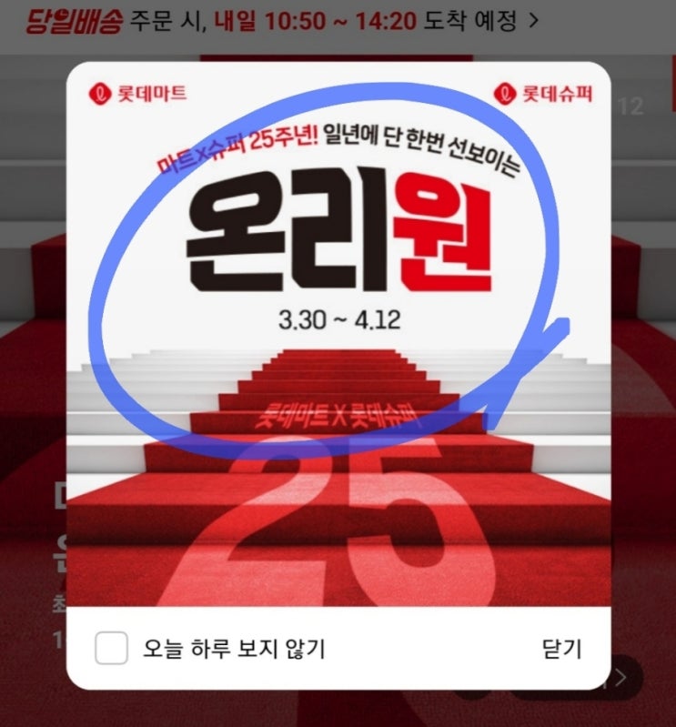 롯데마트 세일 창립25주년 온리원세일 스피드하게 다녀오세요!
