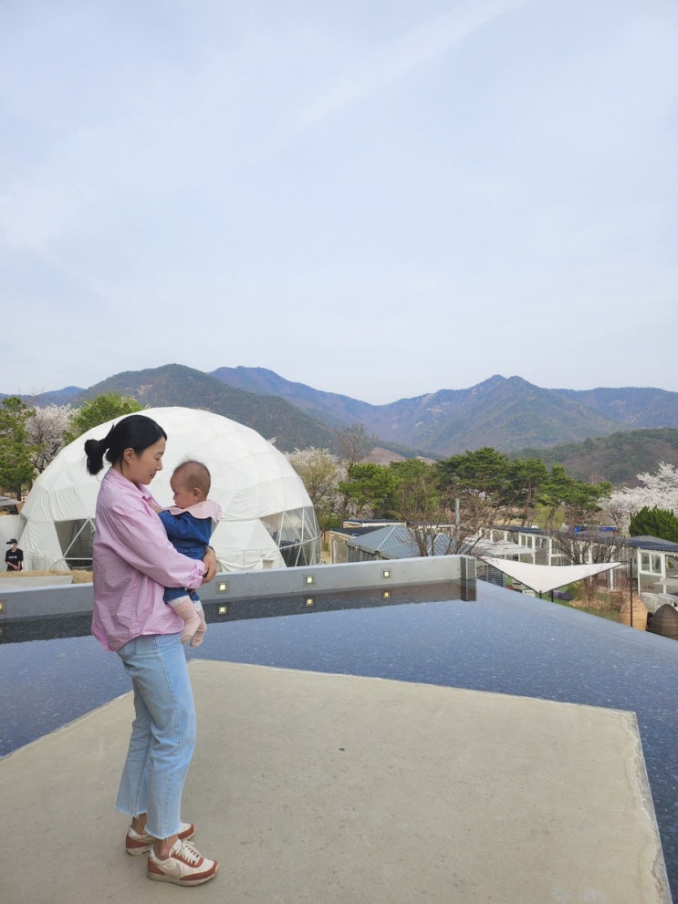 대전 근교 카페, 아기와 함께 공주 동학사 근처에 있는 베이커리 카페 에어산에 다녀왔어요!