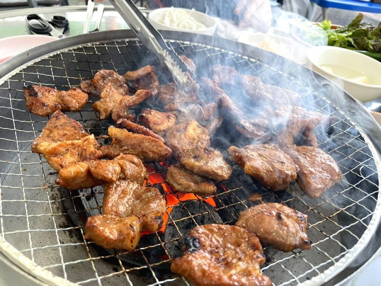  불암산 원조 태능갈비 야외에서먹는 숯불돼지갈비