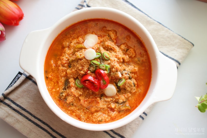 비지찌개 만드는 법 김치 콩비지찌개 참치 비지찌개 콩비지 요리 : 네이버 블로그