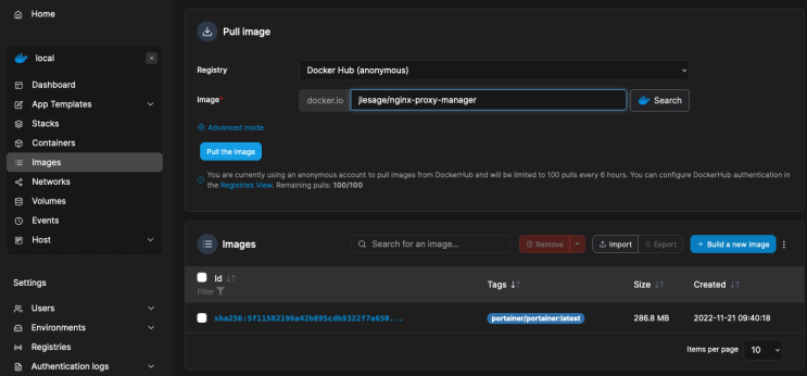  [OMV6]Docker - Nginx Proxy Manager 설치