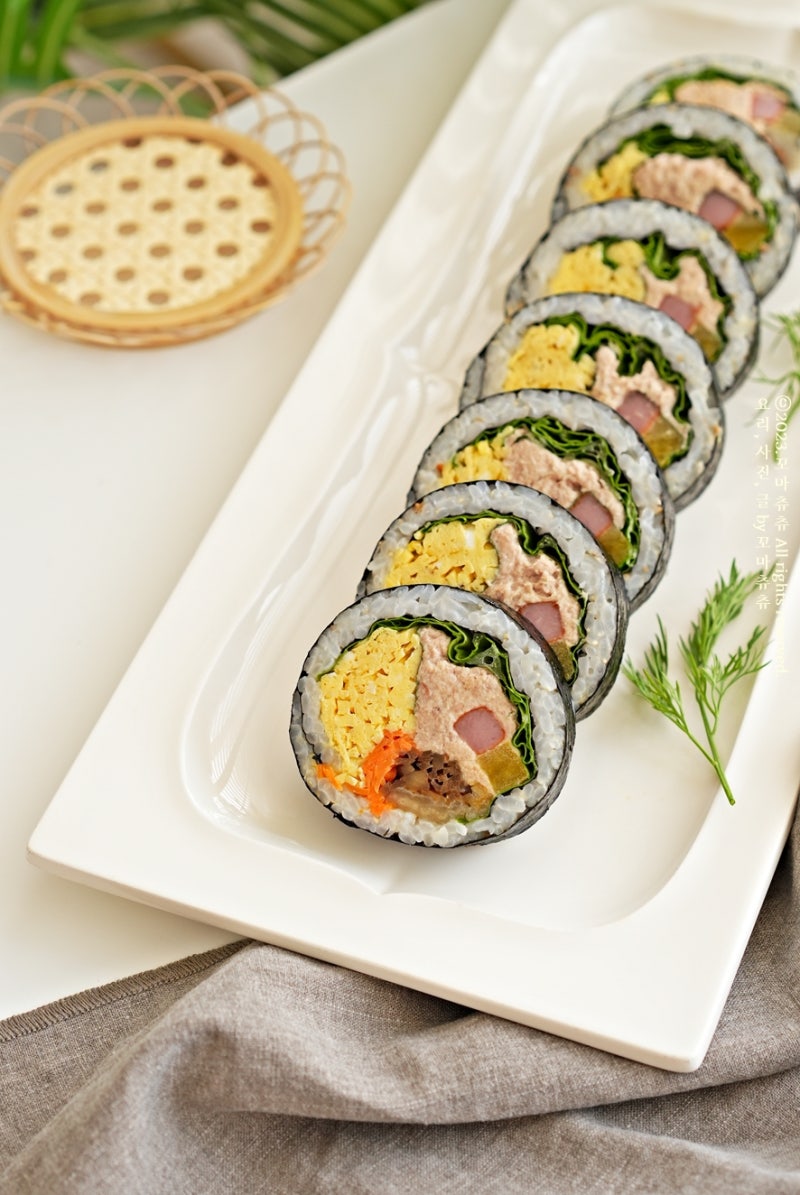 참치 김밥맛있게싸는법 묵은지 참치 김밥 만들기 칼로리 재료 캔참치 요리 피크닉 도시락 메뉴 : 네이버 블로그