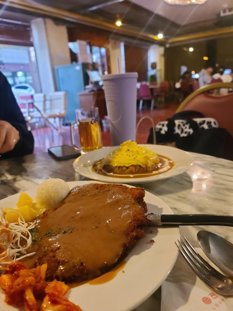  왕십리맛집 경양식돈까스 맛집 전풍호텔라운지 스크럼블오므라이스와 돈까스 후기