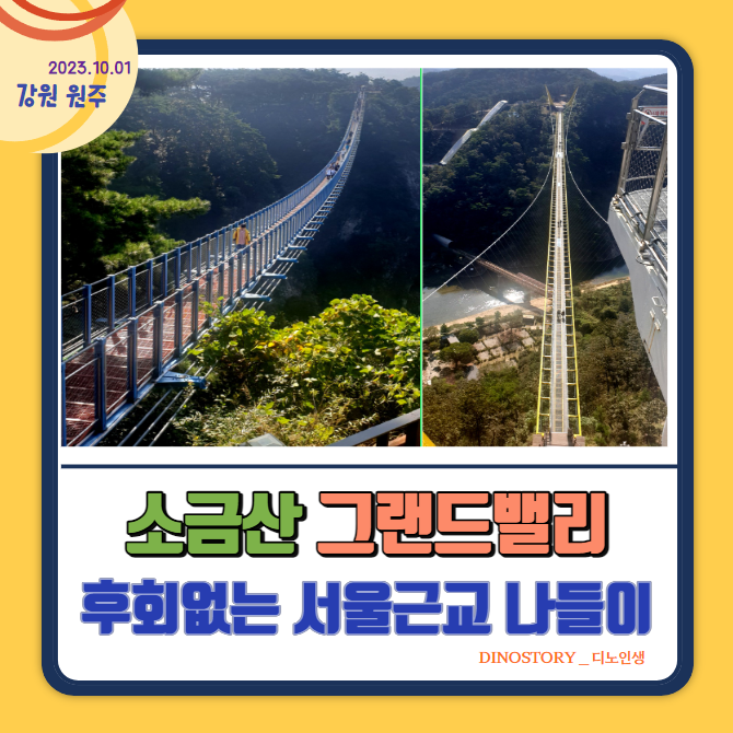  소금산 그랜드밸리 후회 없는 서울 근교 나들이(출렁다리 & 울렁다리)