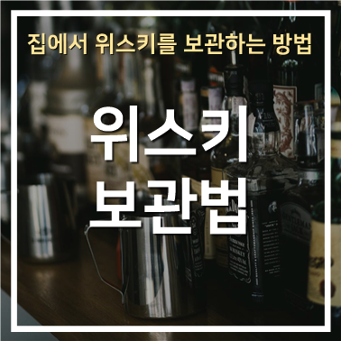 [위스키 보관법] 집에서 위스키를 보관하는 방법