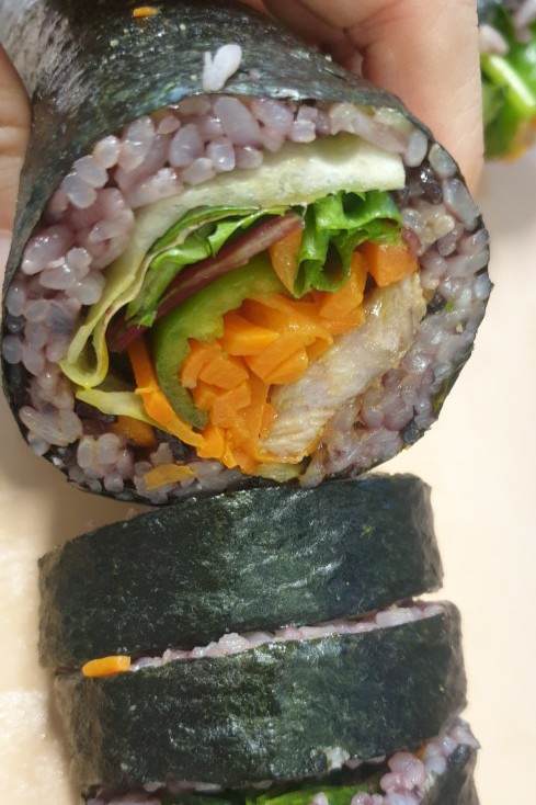  중학생 축구선수 키성장 아침밥 목살 샐러드 김밥 맛있게 싸는 법