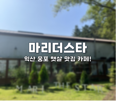  익산 웅포에 있는 카페 마리더스타에 다녀왔어요!