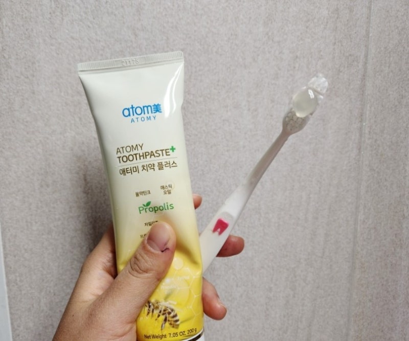 애터미 치약 플러스 맵지 않은 순한치약 프로폴리스 불소함유량 663ppm