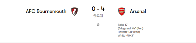  [EPL] 23-24 시즌 PL 7R 리뷰 본머스 vs 아스날