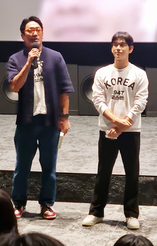 영화 [1947 보스톤] 무대인사 다녀왔다! 하정우 임시완~~ㅎ 직찍!
