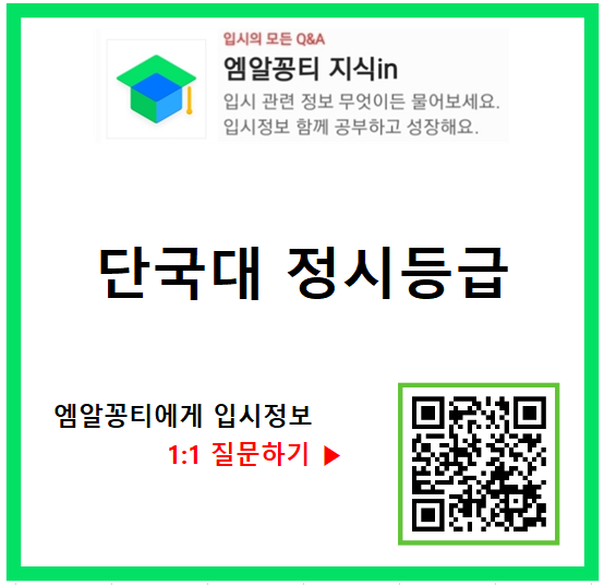  2023학년도 단국대 정시등급, 경쟁률, 충원율 기준 학과 순위(feat. 논술전형)