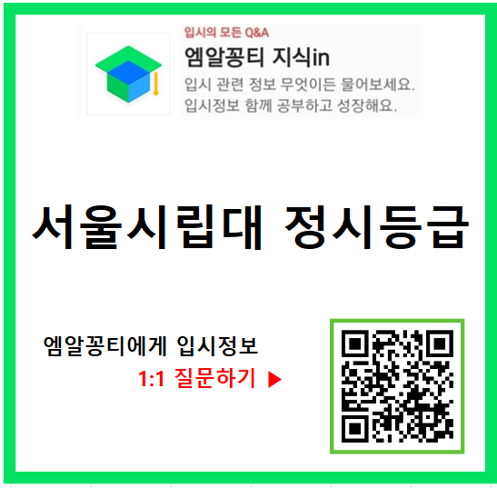  2023학년도 서울시립대 정시등급, 경쟁률, 충원율 기준 학과 순위