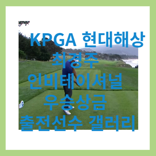 KPGA 현대해상 <b>최경주 인비테이셔널 우승</b>상금 출전선수 갤러리