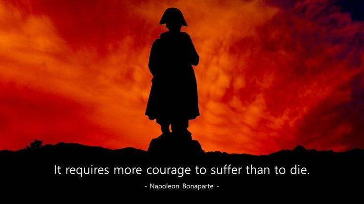 용기, 극복, 두려움, 도전, 고통 : 나폴레옹/Napoleon : 영어 인생명언 & 명대사 - Life Quotes & Proverb