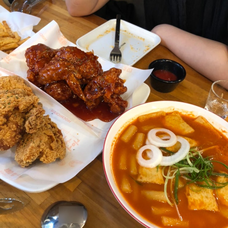  송도 치킨 맛집 호치킨 존맛탱 술집 킹정