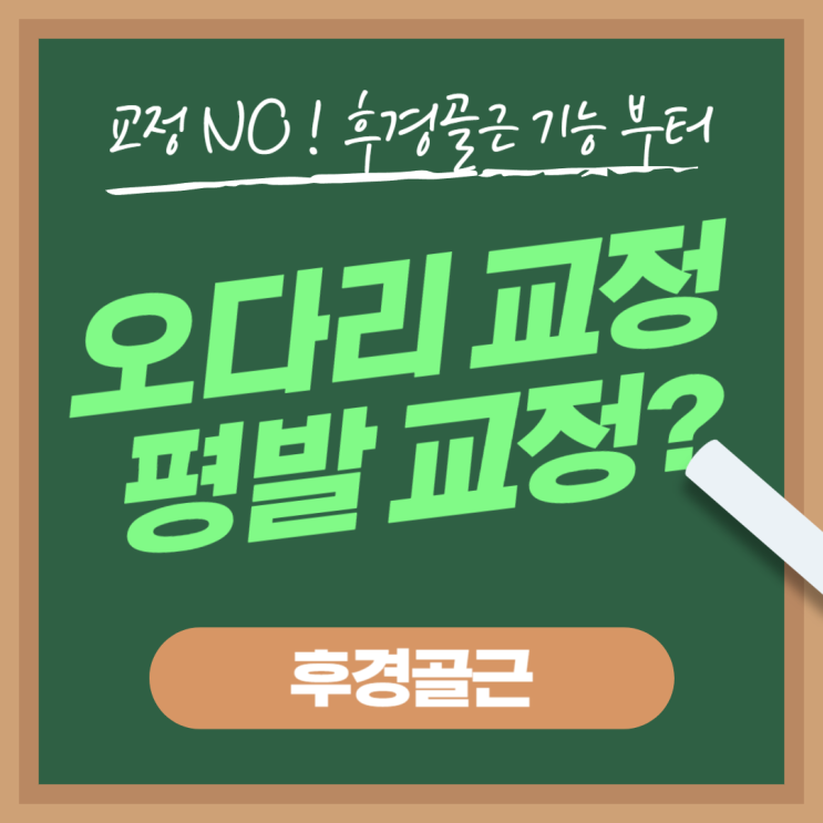  평발 슬리퍼 오다리 교정 전, 확인해야 할 근육 : 후경골근