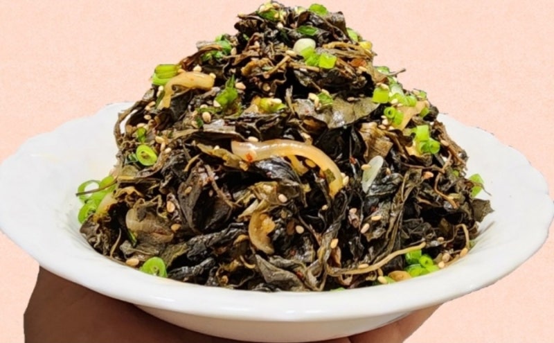 말린고추잎나물 맛있게 만드는법 말린 고추잎나물무침 만들기 황금레시피 가을 제철나물 고....