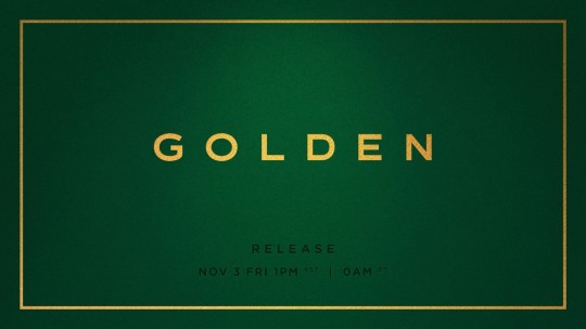  BTS 정국 11월 3일 솔로 앨범 골든(GOLDEN)발매