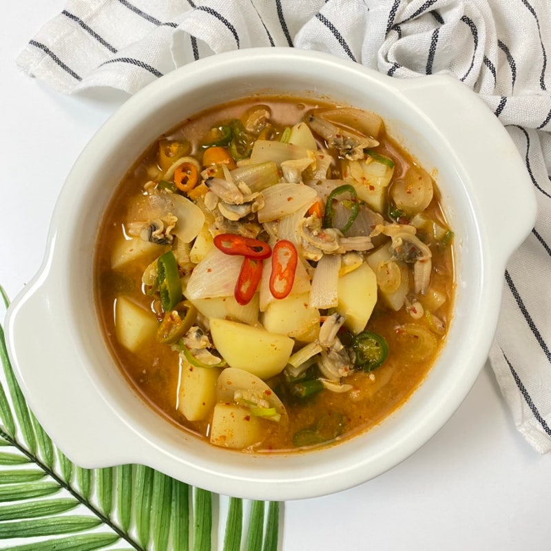 냉동 바지락요리 바지락 된장찌개 만드는법 감자된장찌개 레시피