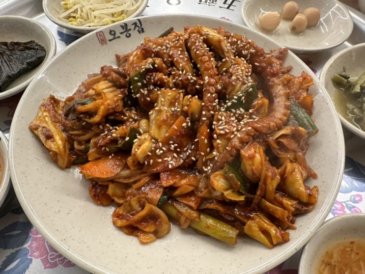  [오봉집 방이먹자골목점] 칼칼한 매운 낙지볶음. 불매운맛