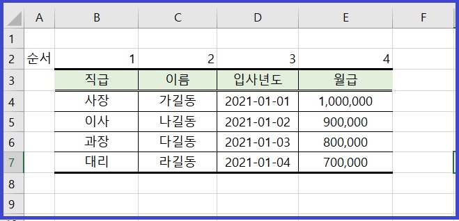엑셀에서 열 순서(위치) 쉽게 바꾸는 방법(엑셀 시리즈 29, 사용자 지정 정렬) 엑셀에서 열 순서(위치) 쉽게 바꾸는 방법(엑셀 시리즈 29, 사용자 지정 정렬)