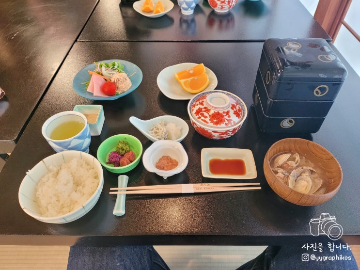  [일본 시즈오카 여행] 슈젠지 아라이료칸 식사 - 유료 조식 후기