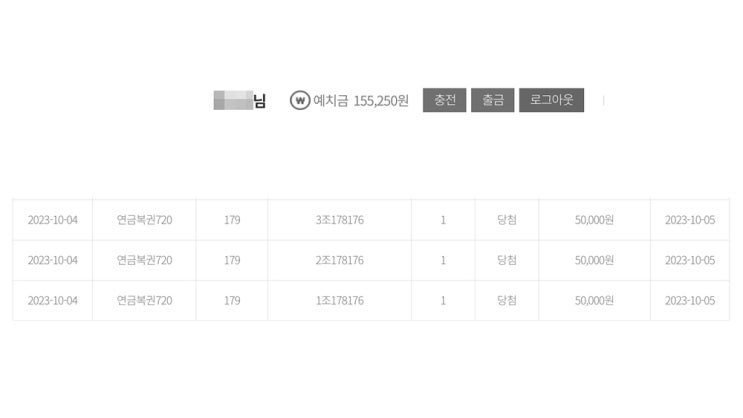  연금복권 당첨 후기(5등 5만원 3장)
