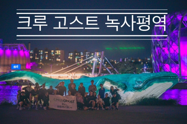 잠수교 옆 반포 한강공원에 혹등고래가? <크루 고스트 녹사평역> 잠수교 옆 반포 한강공원에 혹등고래가? <크루 고스트 녹사평역>