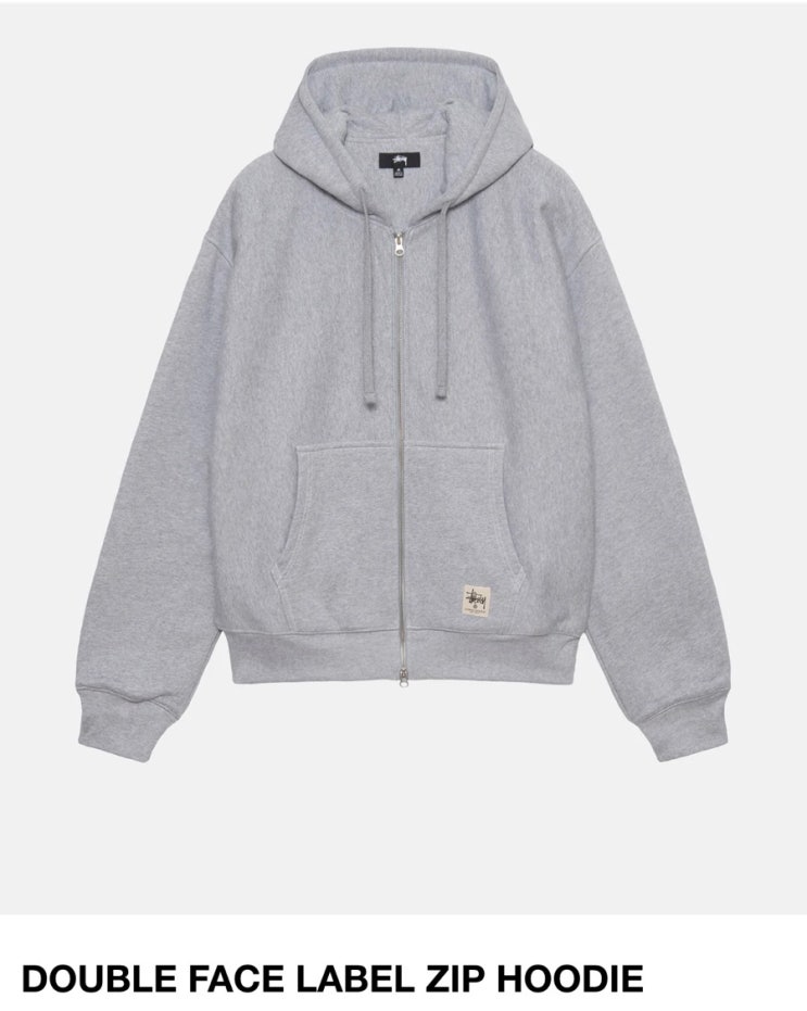  스투시, 후드집업 여자사이즈 후기 (DOUBLE FACE LABEL ZIP HOODIE)