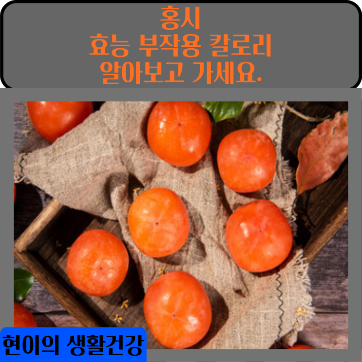  홍시 효능 부작용 칼로리 알아보세요