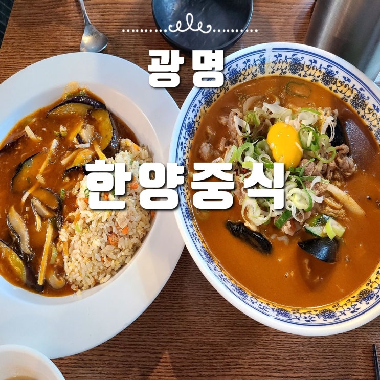  광명 일직동 중식당 맛집 한양중식 추천, 차돌짬뽕 어향가지덮밥 유린기