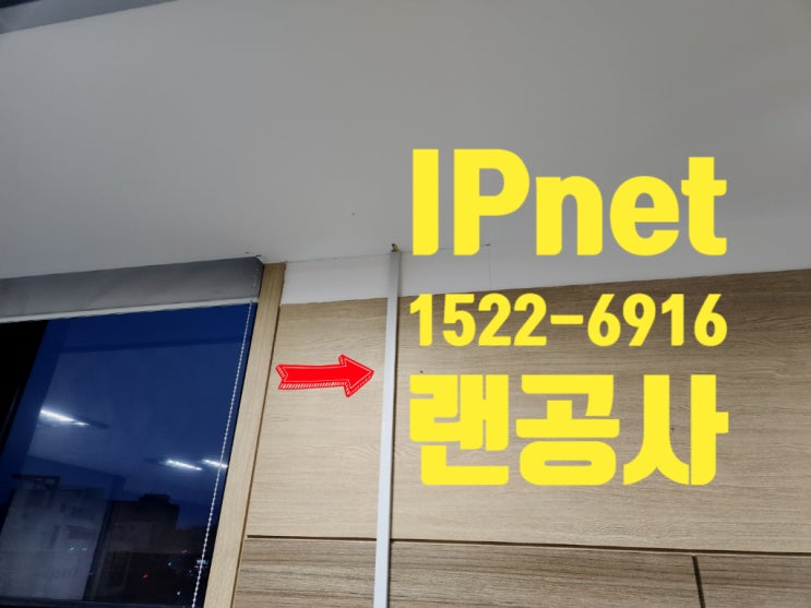  대구 유성구 랜공사 천장을 통해 접수처부터 사무실까지 인터넷 구성하는 작업 사례입니다