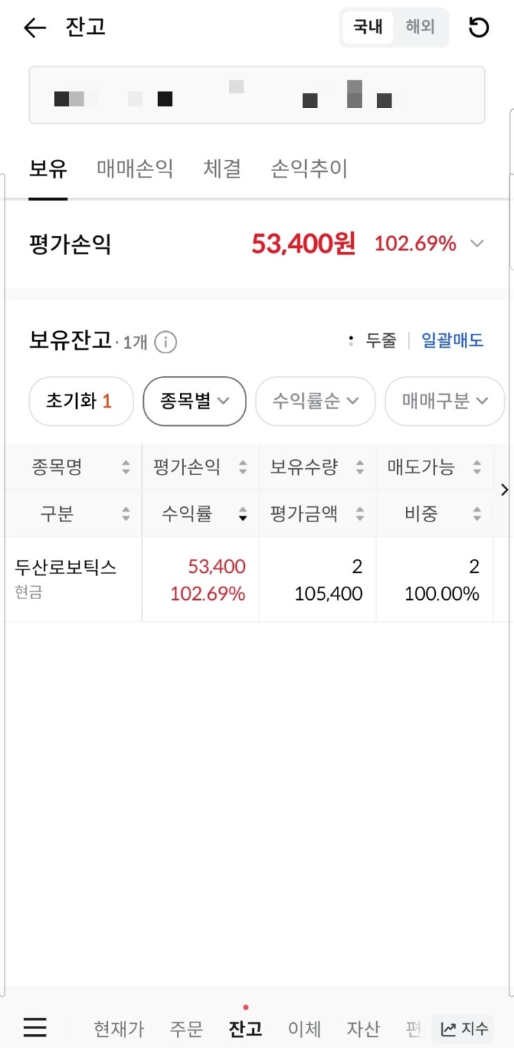  [주식] 두산로보틱스 공모주 청약 매도 후기