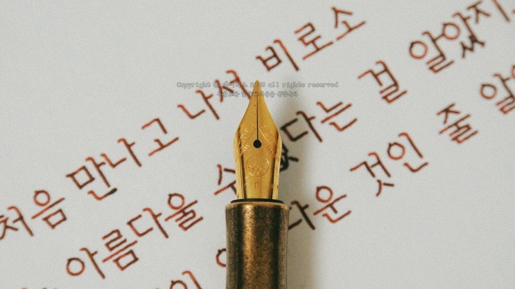  사랑한다는 것, 아름다운 것 (라반 & 카베코 F닙 만년필로 필사하기)