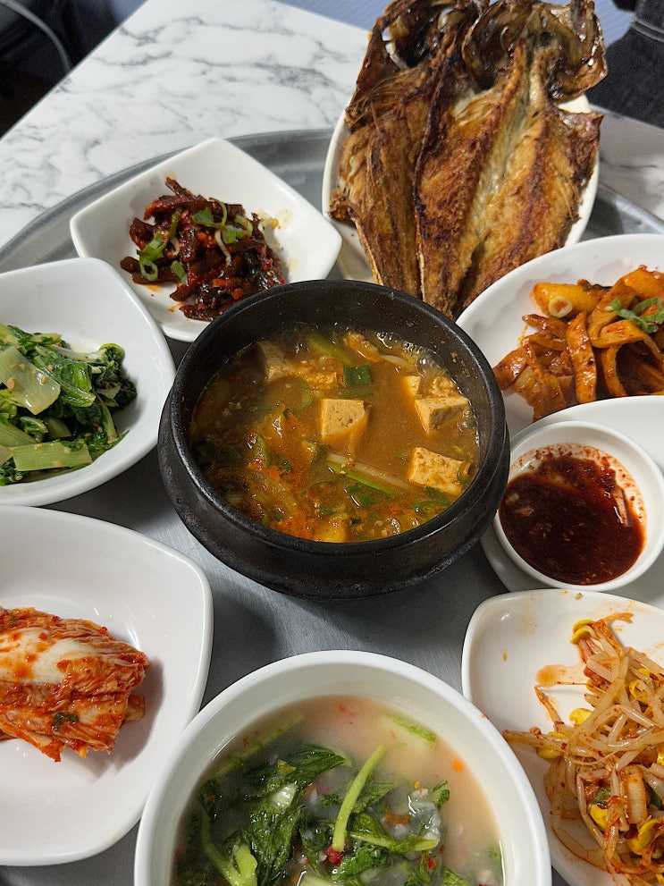  포항 죽도시장 백반 맛집 대화식당 후기, 웨이팅 방법(보리밥 정식 마약김밥)