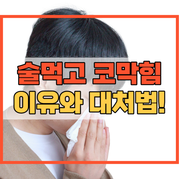  술먹고 코막힘 이유와 대처법 알고 계시나요?