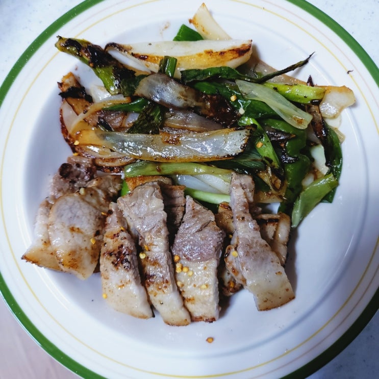  집에서도 맛있게 간편한 돼지 삼겹살 목살 구워 먹기