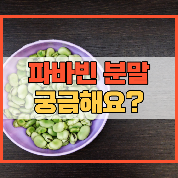  파바빈 분말 효능 부작용 먹는 방법 섭취량!