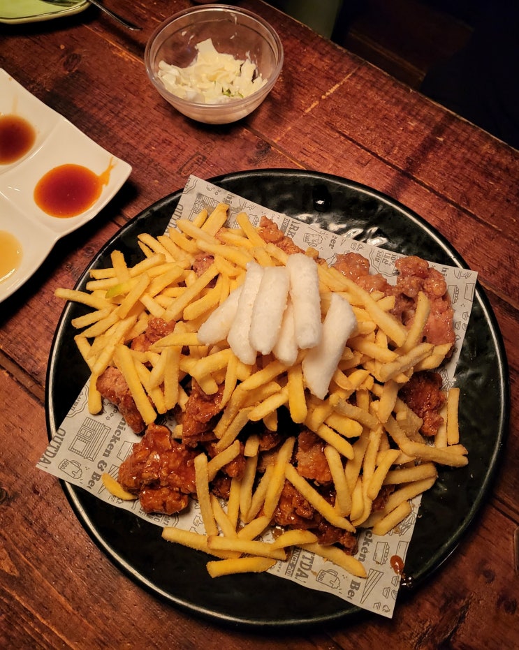 [범계 맛집] 감자튀김이 무료인 치킨집 아웃닭