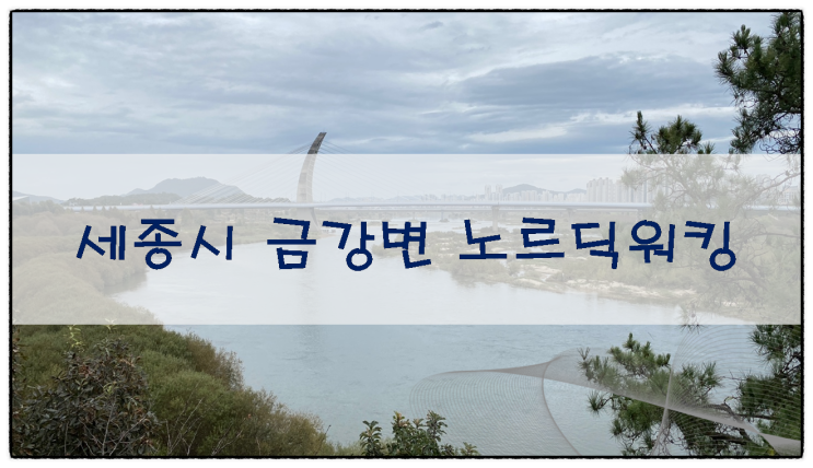  세종시 금강변 산책로 노르딕워킹